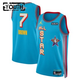 Maillot Basket Enfant All-Star 2025 Jaylen Brown Jordan Bleu Swingman